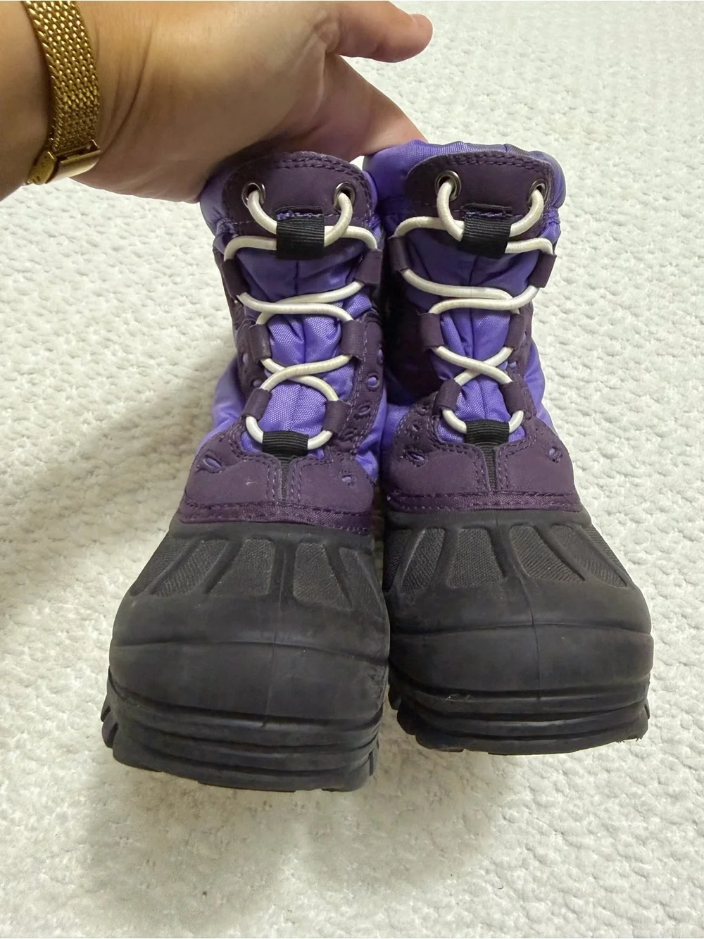 Sorel Storm Racer Waterproof Snow Boots Purple Black Kid’s Size 11